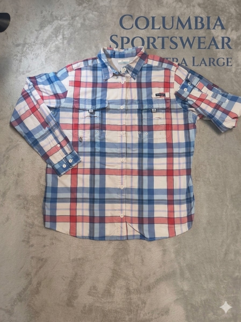 Columbia Sportswear Kids Red & Blue Plaid Button-Down Shirt